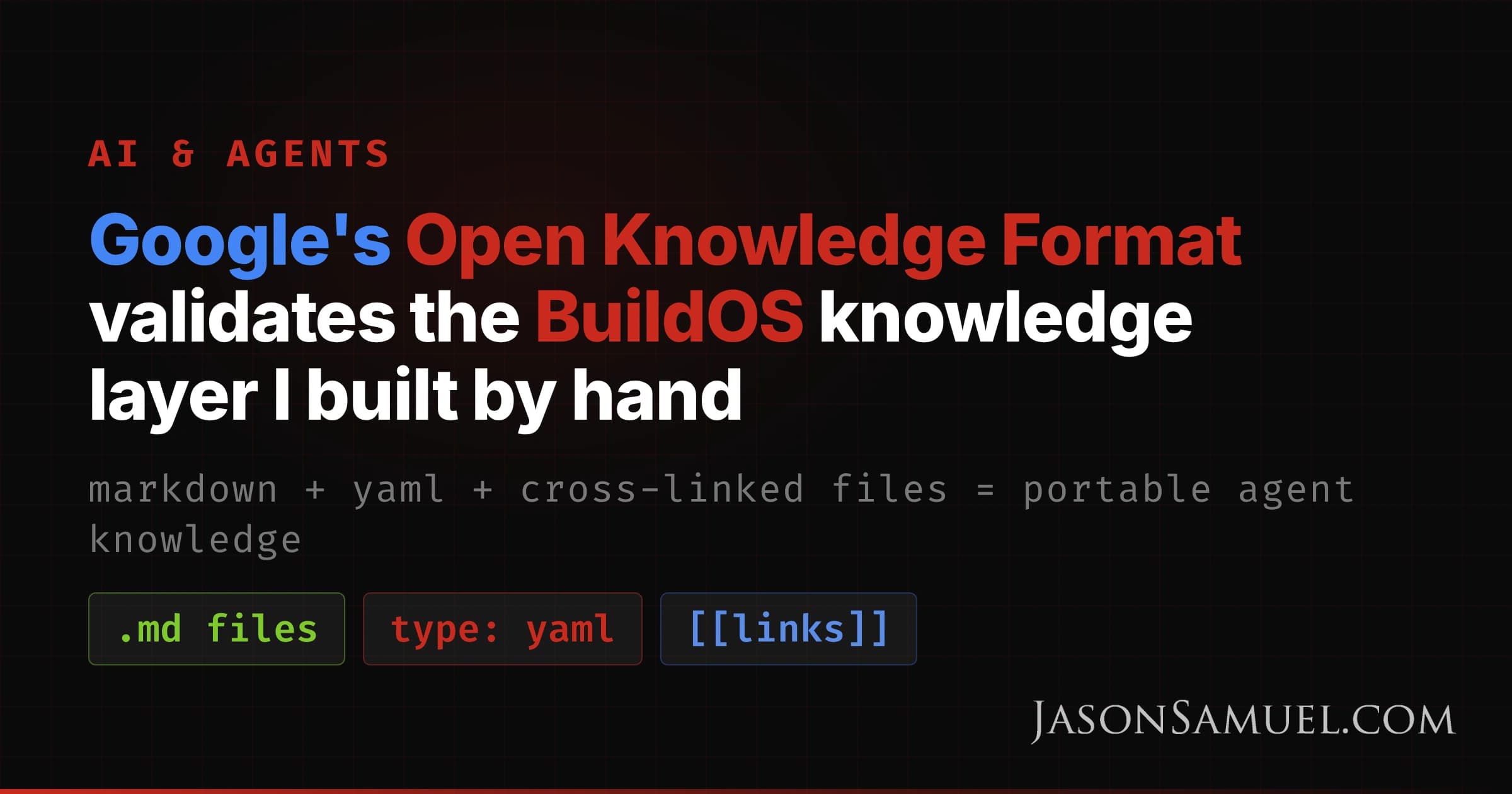 How Google's Open Knowledge Format validates the BuildOS knowledge layer I built by hand